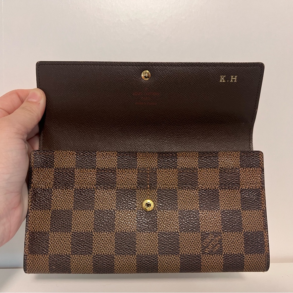 Louis Vuitton Damier Ebene Wallet with zipper pocket and card slots - Picture 7 of 12